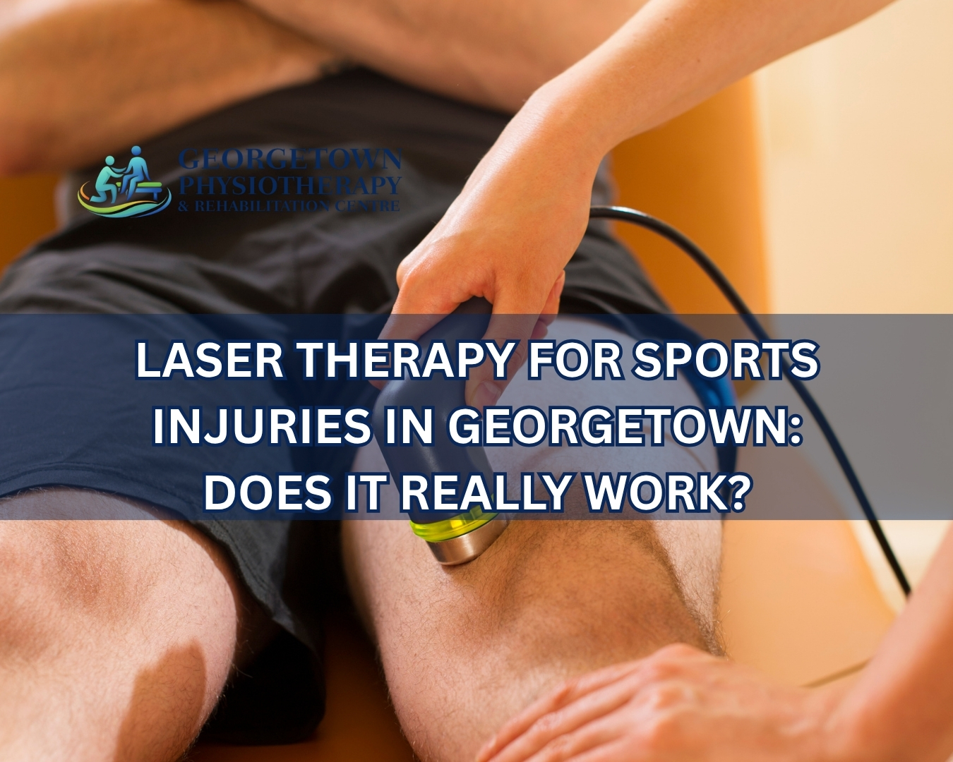 Athlete receiving laser therapy treatment for sports injury recovery in Georgetown