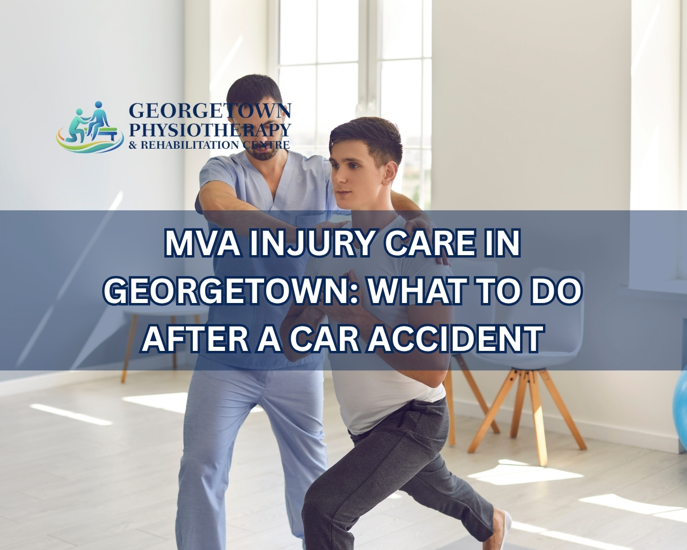 Patient receiving physiotherapy treatment after a car accident injury in Georgetown