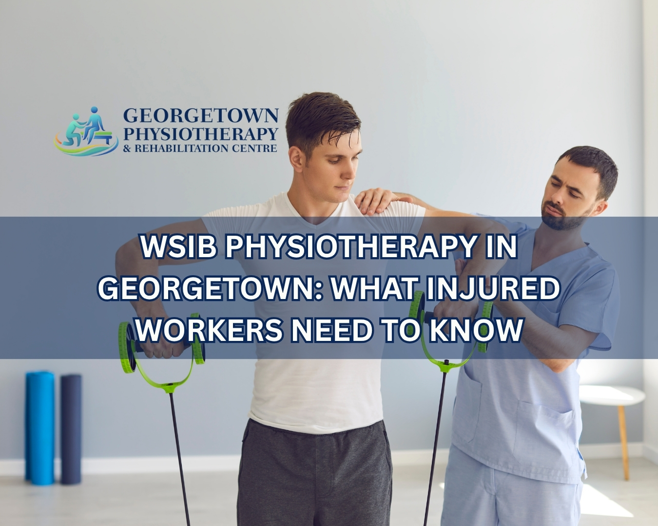 Injured worker receiving WSIB physiotherapy treatment in Georgetown rehabilitation clinic