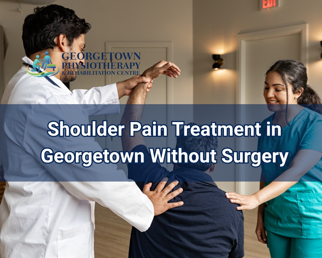 Physiotherapist helping a patient with sciatica pain through rehabilitation exercises in Georgetown